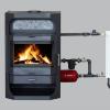 Fireplace stove with water heating circuit