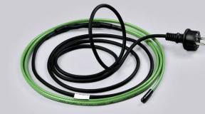 Cable for heating pipes outside