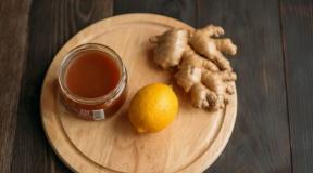 Ginger with honey and lemon