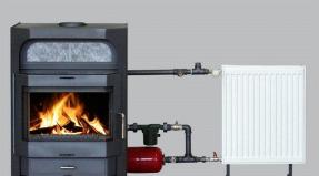Fireplace stove with water heating circuit